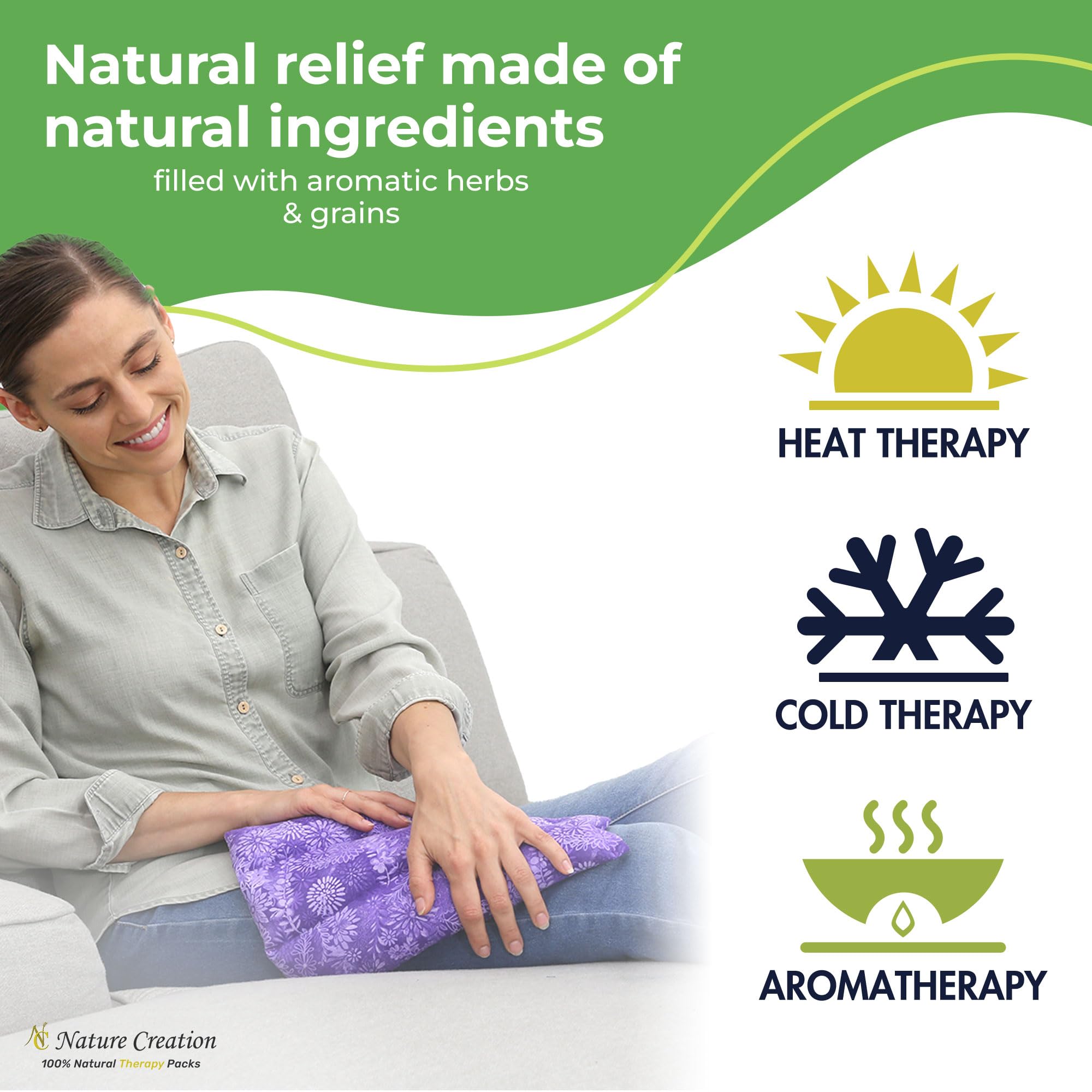 Amazon.com: Nature Creation Microwavable Herbal Lumbar Pack Purple